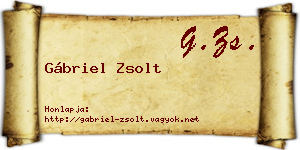 Gábriel Zsolt névjegykártya