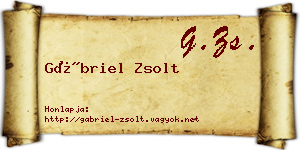 Gábriel Zsolt névjegykártya
